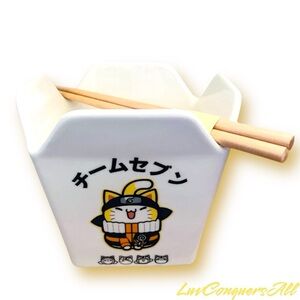 Naruto Nyaruto Take Out Bowl With Chopsticks
